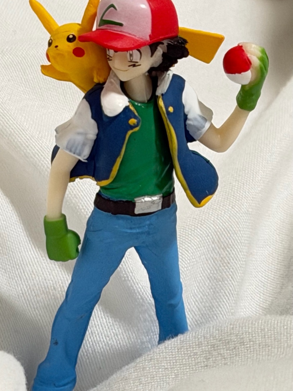 Pokemon Ash Ketchum Action Figure with Pikachu - Red, Blue, Green, Yellow